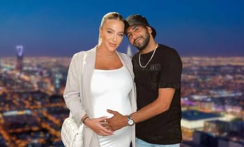 Taylor Ward et un homme lors d'une soirée à Riyad, Arabie Saoudite.