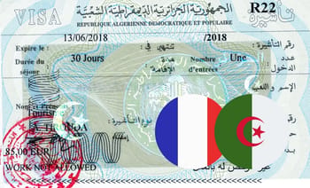 Visa algérien pour enfants pieds-noirs, délivrance officielle, document officiel.