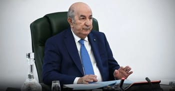 Abdelmadjid Tebboune lors d'une réunion officielle en Algérie.