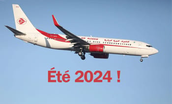 Avion d'Air Algérie en vol pour l'été 2024.