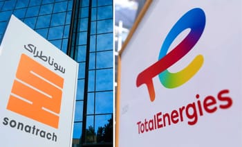 Logo de Sonatrach et TotalEnergies pour exploration hydrocarbures.