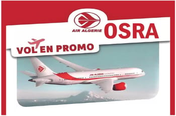 Avion Air Algérie en promotion pour l'offre OSRA.