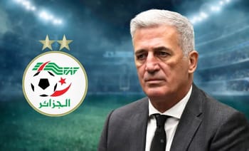 Vladimir Petkovic lors d'une conférence de presse pour la sélection algérienne.