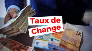 Billets d'euros et de dinars algériens pour le taux de change.
