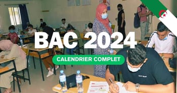 Examens du BAC 2024 en Algérie, étudiants en salle d'examen.