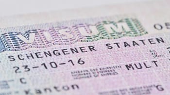 Visa Schengen avec système d'enregistrement de l'UE.