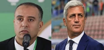 Vladimir Petkovic et Sadi lors d'une interview ou conférence.