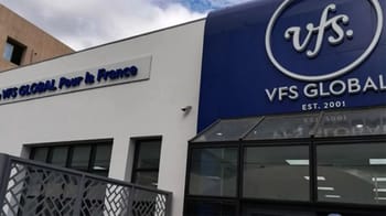 Bâtiment de VFS Global pour la demande de visa en France.