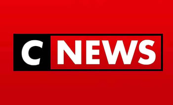 Logo de CNews sur fond rouge, image liée à l'actualité.