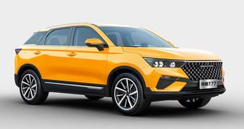 Voiture SUV Bestune T77 jaune, entrée en Algérie, luxe chinois.