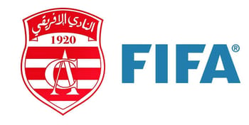 Logo du Club Africain et FIFA, symboles du football en Tunisie et international.
