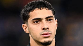 Farès Chaïbi, joueur de football, lors d'un match à Eintracht Francfort.