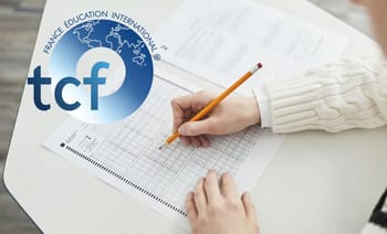 Personne vérifiant un certificat TCF avec un crayon.
