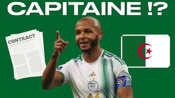 Yacine Brahimi en maillot de football, symbole de leadership et de charisme.