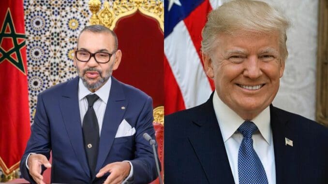 Mohamed VI et Donald Trump lors d'une rencontre diplomatique.