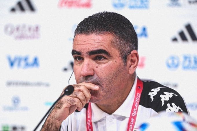 CDM 2022: Danemark, Kadri regrette pour la Tunisie Kadri lors d'une conférence de presse après le match du CDM 2022.