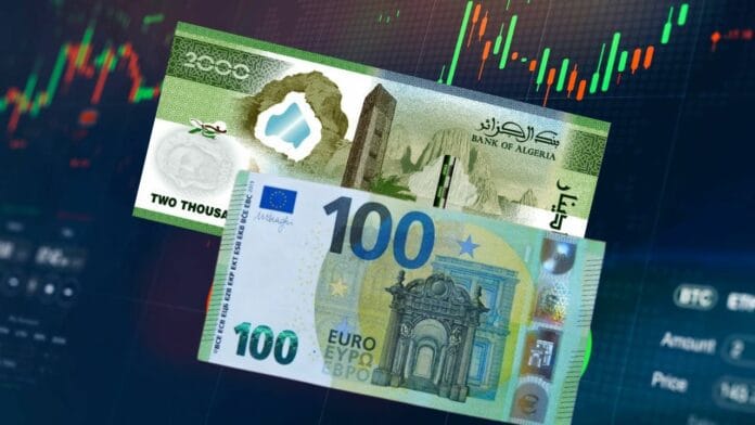 Euro et dinar algérien, marché noir, taux de change actuel.