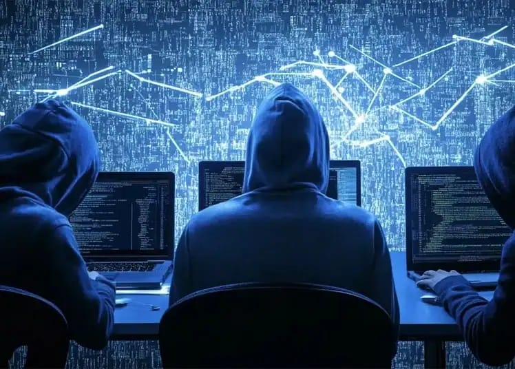 Cyberattaque au Maroc : un groupe exige une libération Hacker en hoodie travaillant sur un ordinateur lors d'une cyberattaque.