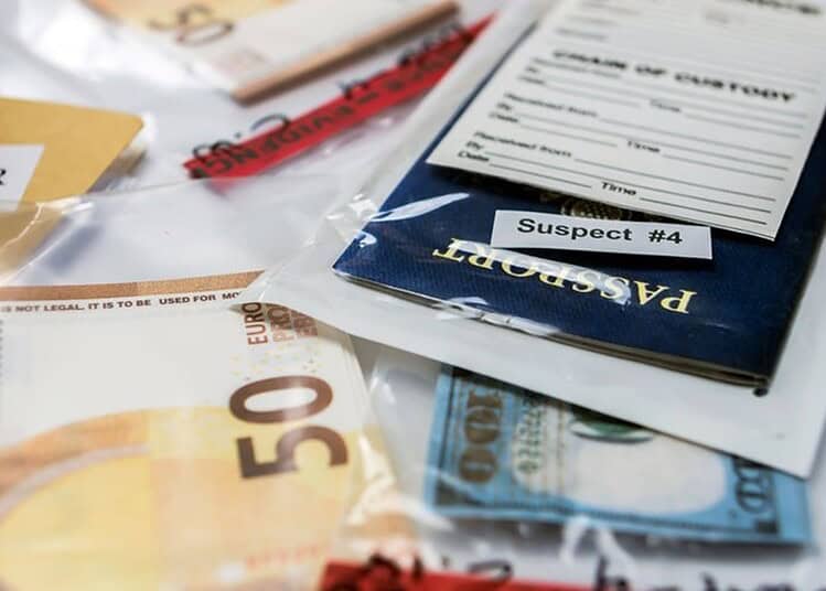 Documents et argent liés à un réseau de faux titres de séjour.