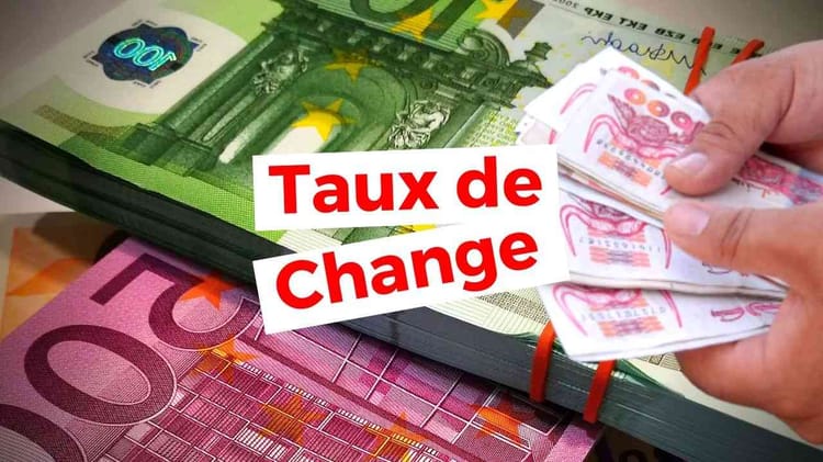 Taux de change Euro/Dinar sur le marché noir et officiel.