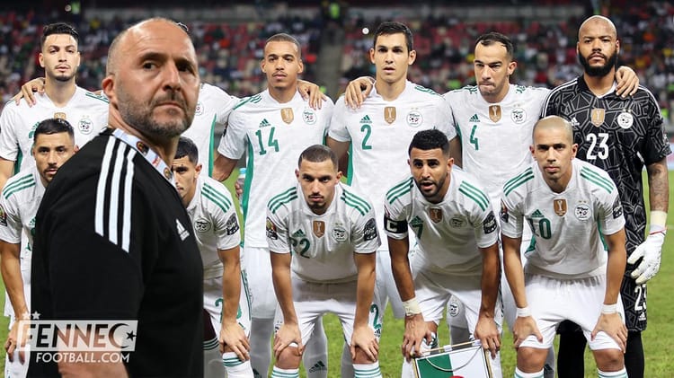 Équipe d’Algérie : Voici la probable liste de Belmadi pour les matchs du mois de septembre L'équipe d'Algérie avec le nouveau maillot lors d'un match.