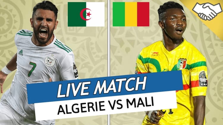 Match amical entre l'Algérie et le Mali, joueurs en action.
