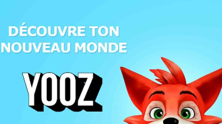 Logo de l'application YOOZ avec un chat orange et vert.