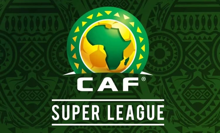 Super League africaine : Voici le calendrier des matchs ! Logo de la CAF avec carte de l'Afrique en vert et jaune.