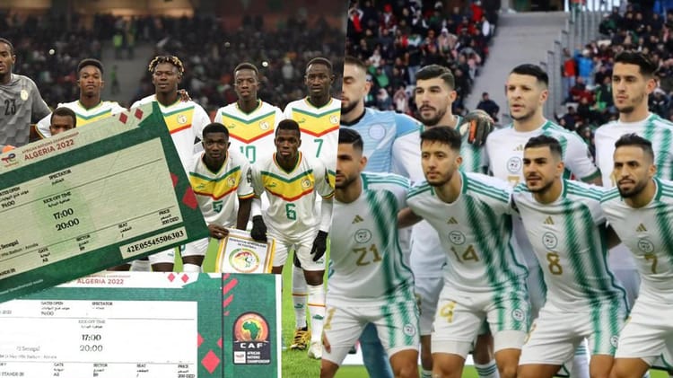 Tickets finale Algérie Sénégal : La FAF au cœur d'un nouveau scandale Équipes nationales d'Algérie et du Sénégal avant le match.