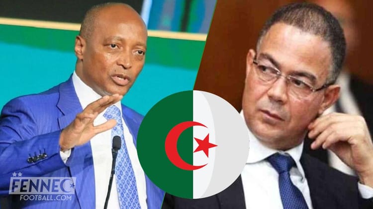 CAN 2025 : Enorme tension entre le Président de CAF Motsepe et Lekjaa à cause de l'Algérie Motsepe et Lekjaa en discussion lors d'une réunion de la CAF.