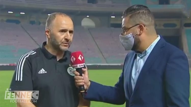 Djamel Belmadi donne un cadeau à la Tunisie lors d'une interview.
