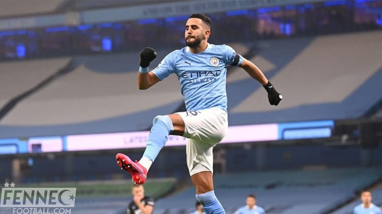 Mahrez égale un record pour Drogba Riyad Mahrez célèbre un but avec Manchester City en Premier League.