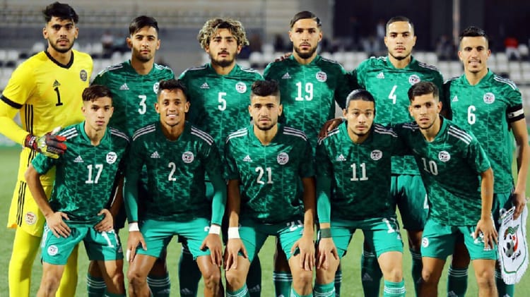 CAN U23 : le double coup de l’Algérie Groupe de joueurs de l'équipe d'Algérie U23 lors du CAN 2023.