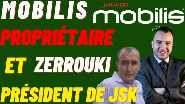 Zerrouki et un représentant de Mobilis lors d'une rencontre officielle.