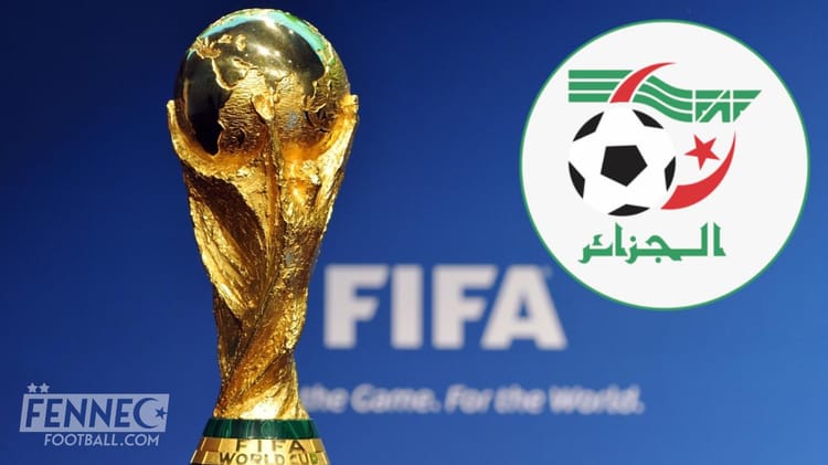 Coupe du monde 2026 : la FIFA annonce une l'astronomique nouvelle pour l'équipe d'Algérie Trophée de la Coupe du Monde 2026 avec logo de la FAF Algérie.