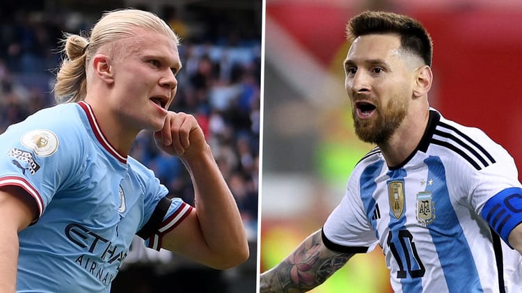 Haaland, l'historique exploit à la Messi ! Haaland et Messi lors d'un match, performances exceptionnelles.