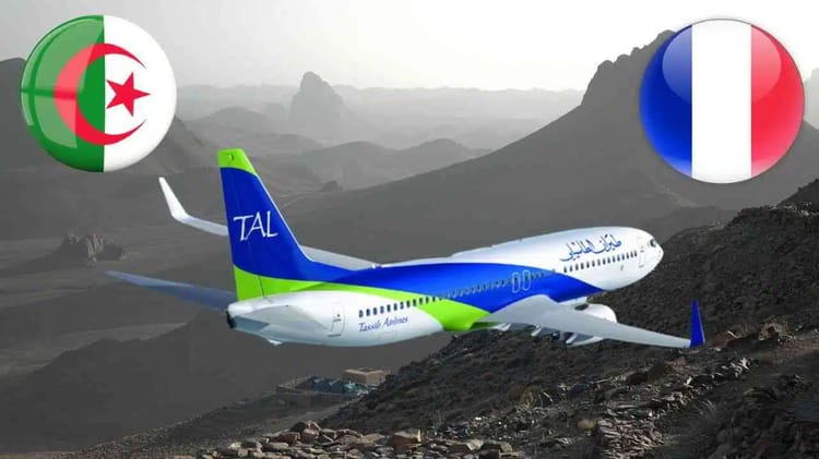 Vols France Algérie : Tassili Airlines, lance de superbes promotions Avion Tassili Airlines sur un paysage montagneux.