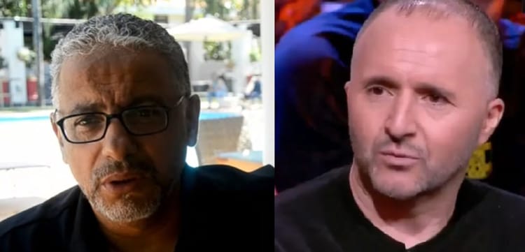 Adel Amrouche lors d'une discussion intense en public.