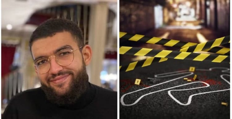 Jeune homme souriant avec lunettes et barbe, portrait en gros plan.