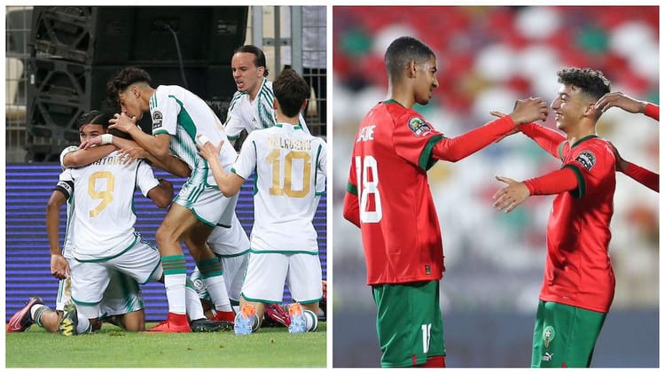 Le sélectionneur du Maroc U17 admet des provocations de l'Algérie mais… Jeunes joueurs de football marocains et algériens en compétition.