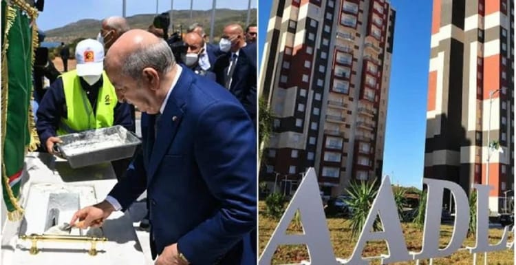Inauguration d'un nouveau projet immobilier AADL à Alger.