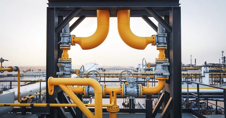 Réseau de pipelines de gaz naturel en Algérie.