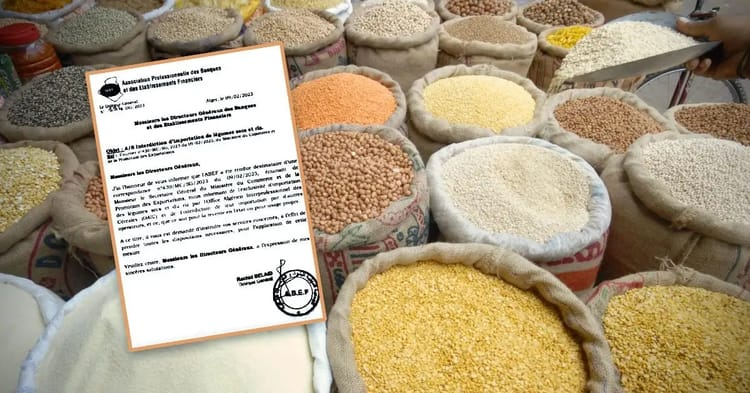 Abondance de légumes et de riz sur le marché Algérien, affirment les autorités algérienne Sacs de riz et légumes sur un marché en Algérie.