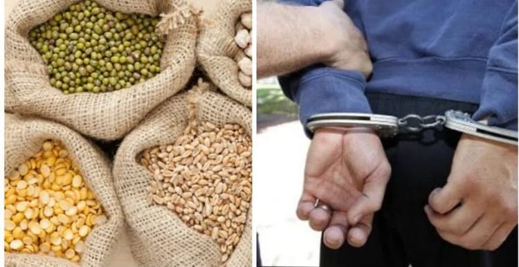 Groupe de personnes arrêtées pour spéculation sur légumes secs.