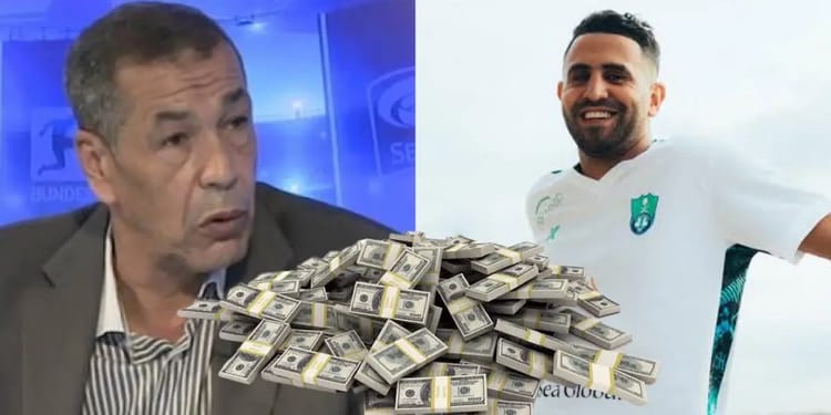 Benchikh critique sévèrement Mahrez pour sa prise de poids Riyad Mahrez en tenue d'équipe, sourire, avec un fond de ciel nuageux.
