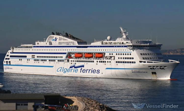 Ferry Algérie Ferries en mer près d'Oran, Algérie.