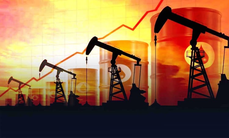 Pétrole et graphique de croissance des prix.