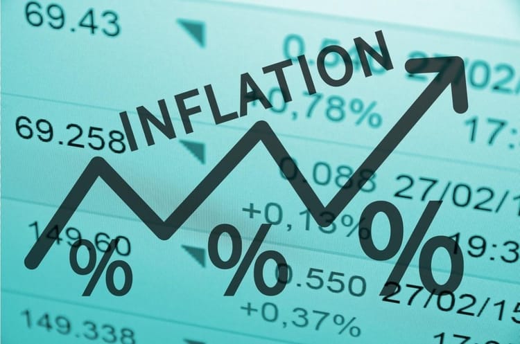 Graphique illustrant la hausse de l'inflation en Algérie.