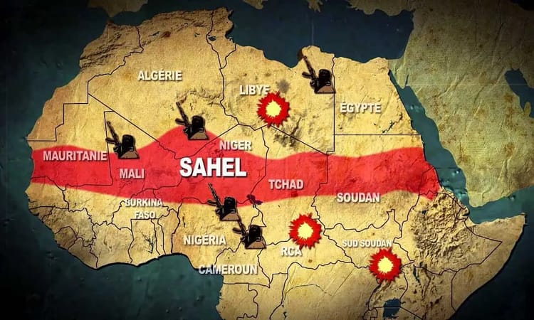 Reprise de la guerre au Mali : Le Sahel en proie à l'instabilité régionale Carte du Sahel montrant les zones d'instabilité et de conflit.