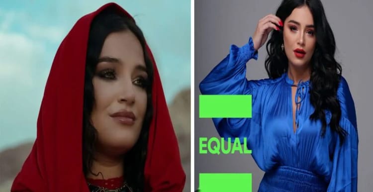 Numidia Lezoul, ambassadrice de la musique algérienne, en portrait élégant.